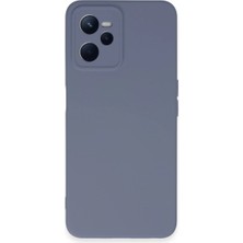 Kuzgun Ticaret Realme C35 Kılıf Nano Içi Kadife Silikon - Gri