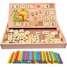 Feyza Design Ahşap Matematik Öğretici Zeka Oyunu - Sayılar ve Yazı Tahtası