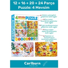 Feyza Design Çocuklar Için 4 Mevsim Zeka Geliştirici Puzzle Seti