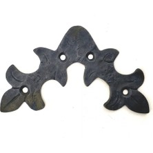 Kuzgun Ticaret Antika Tarz Dekoratif Pirinç Yaprak Gönye - 100X110 Mm, Oksit