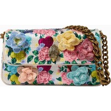 Kurt Geiger Mini Fabric Kensington Taşlı Zincir Askılı Tasarım, Kadın Omuz Çantası