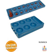 Feyza Design Eğlenceli ve Stratejik Plastik Mangala Oyunu - 1-5 Kişilik