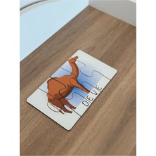 Feyza Design Eğitici Hayvanlar Öğrenme Eşleme Puzzle Kartı 1+ Yaş