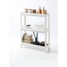 Go İthalat Beyaz Çok Amaçlı Katlı Raf Ünitesi (3791)