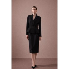Mg Giyim Kadın Blazer Ceket Kalem Etek Takım - Ofis & Şık