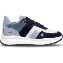 John Richardo 1248 Kadın Hakiki Deri Klasik Sneaker Lacivert