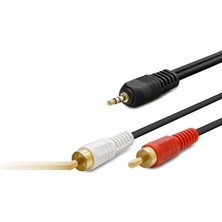 Pileli Store 3.5 mm To 2 Rca Kablo 1.5 M - Siyah HDX1024