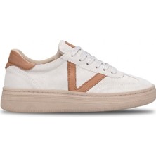 Ayakkabı Fuarı Elit KOC19433 Kadın Hakiki Deri Klasik Sneaker Beyaz