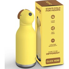 Asobu Bestie Dog Bottle – Çocuklar Için Köpek Figürlü Izoleli Paslanmaz Çelik Su Şişesi
