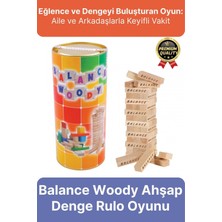 Feyza Design Premium Ahşap Denge Rulo Oyunu - Eğlence ve Strateji Için