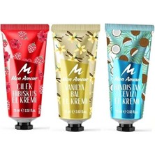 Mon Amour Çilekli 75ML+VANILYA & Bal 75 Ml+Hindistancevizi El Kremi 75ML
