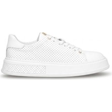 John Richardo 24408 Erkek Hakiki Deri Klasik Sneaker Beyaz