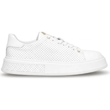 John Richardo 24408 Erkek Hakiki Deri Klasik Sneaker Beyaz