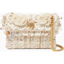 Kurt Geiger Mini Tweed Kensington Inci Detaylı Zincir Askılı Kadın Omuz Çantası