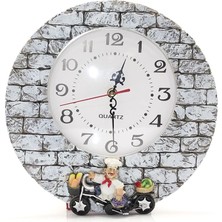 Magicool Duvara Asmalı Aşcı Tasarımlı Polyester Saat ALK1542