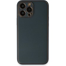 Magicool Iphone 13 Pro Kılıf Coco Deri Silikon Kapak - Mavi