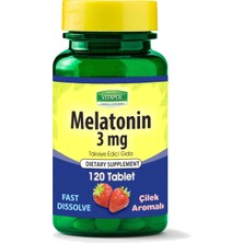 Vitapol Çilekli Gece Uyku Rutini Destek 3 Mg 120 Tablet – Günlük Kullanım Için Tablet Form Takviye