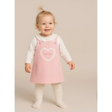 VİTASTORETR Pembe Salopet Elbise Üçlü Takım