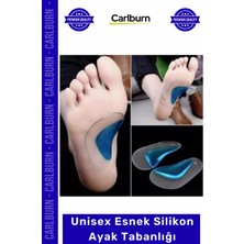 Carlburn Özel Üretim Içe Basma Önleyici Düz Taban Destekleyici Ortopedik Unisex Esnek Silikon Ayak Tabanlığı