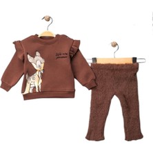 VİTASTORETR We Are Princess Nakışlı Üç Iplik Ikili Kız Bebek Takımı