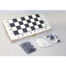 Magicool Ahşap Kutulu Satranç ve Tavla Seti ALK4025 29 cm Dekoratif Kullanım için Uygun