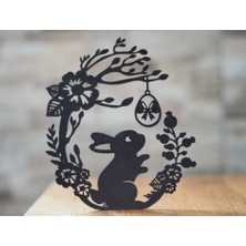 Generic Modern Silüet Paskalya Tavşanı Masaüstü Dekoru