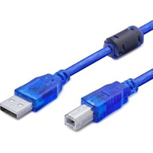 DS LLC USB Printer Kablosu 5 M - Şeffaf Mavi HDX7544 Iegtgrs-34