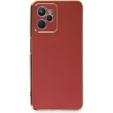 Magicool Realme C35 Kılıf Volet Silikon - Kırmızı