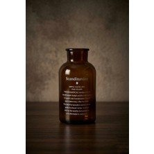 Frolde Amber Cam Dekoratif Vazo – “scandinavian” Yazılı, 20 cm Süs Bitkisi Vazosu