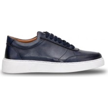 Ayakkabı Fuarı Elit VRA40456C Erkek Hakiki Deri Casual Ayakkabı Lacivert