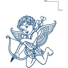 Melek Figürlü 12 Saat Sonra Kararan Geçici Dövme Tattoo