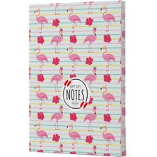Lisinya Flamingo 2 - Yan Boyamalı Çizgili Defter