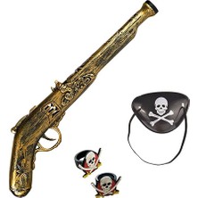 Kuzgun Ticaret Oyuncak Korsan Sı Korsan Maskesi ve 2 Adet Korsan Yüzüğü Seti