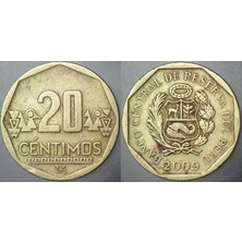 Banknoting Peru 20 Centimos 2009.