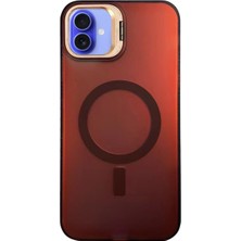 Kuzgun Ticaret Iphone 16 Plus Kılıf Primera Magsafe Standlı Kapak - Bordo