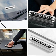 Kuzgun Ticaret Çevirmeli Araç Içi Telefon Numaralık Çevirmeli Alüminyum Oto Park Numaratörü