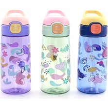 Kuzgun Ticaret Renkli Pipetli Suluk 600 ml Bpa Içermez ALK2968