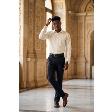 Pakman Uzunkol Duble Manşet Mızrak Yaka Beyaz Cesur Gömlek