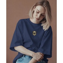 Muhtar Store Anadolu Çoban Köpeği Baskılı Kadın Oversize Tişört – Minimal Kangal Tasarım