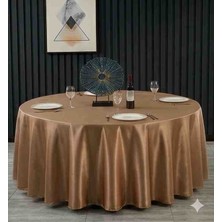 Ayzen Home Yuvarlak Masa Için Saten Masa Örtüsü 190 x 190 cm
