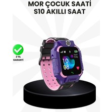 S10 Akıllı Çocuk Saati Mor Model Çift Yönlü Konuşma ve Sos Fonksiyonu Midastech