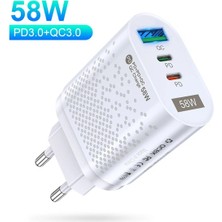 MidasTech Uslion Pd 58W USB + Type-C Hızlı Şarj BAŞLIĞI-(5775) Midiastech