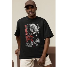 Sevbano Tasarım Iron Maiden Rock Metal Müzik Grubu Baskılı Unisex Oversize Tişört