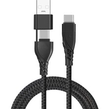 MidasTech Ally 2in1 USB Type C To Pd Kablosu+Usb KABLO-(5775) Midiastech