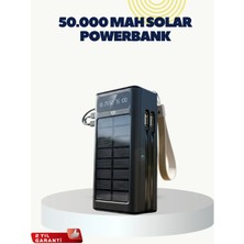 LED Aydınlatmalı Güneş Panelli Powerbank Seyahat ve Kamp Için Midastech