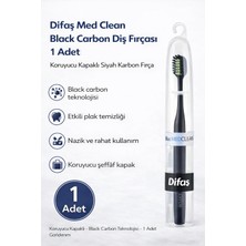 LTG Nova Difaş Med Clean Black Carbon Fırçası 1 Adet Koruyucu Kapaklı Siyah Karbon