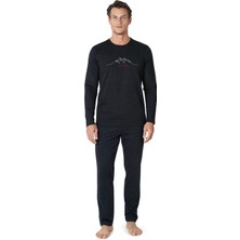 Pierre Cardin Pıerre Cardın Erkek Yeni Sezon Bisiklet Yaka Uzun Kollu Pamuk Pijama Takımı CH.PC.6.101.C0-SİYAH-M