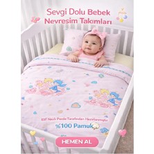Elif Nazlı Perde Bebek Nevresim Takımı Pamuk