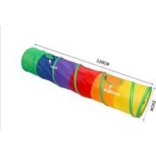 SHC4200 Gökkuşağı Desenli Oyun Tüneli, Katlanabilir 125 cm