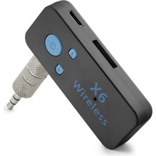 Nuveden Aux Bluetooth Ses Alıcı Adaptör Handsfree - Siyah HD9004 DIE-RSTG34